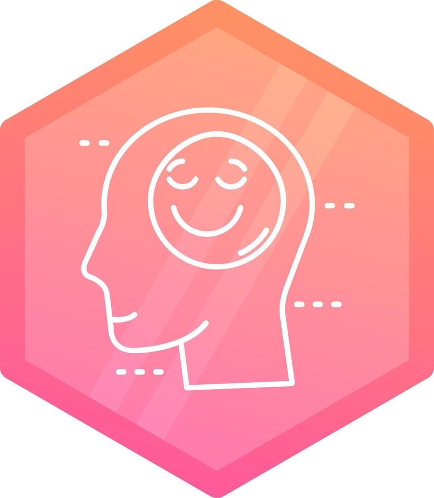 Happiness Gradient polygon Icon vector