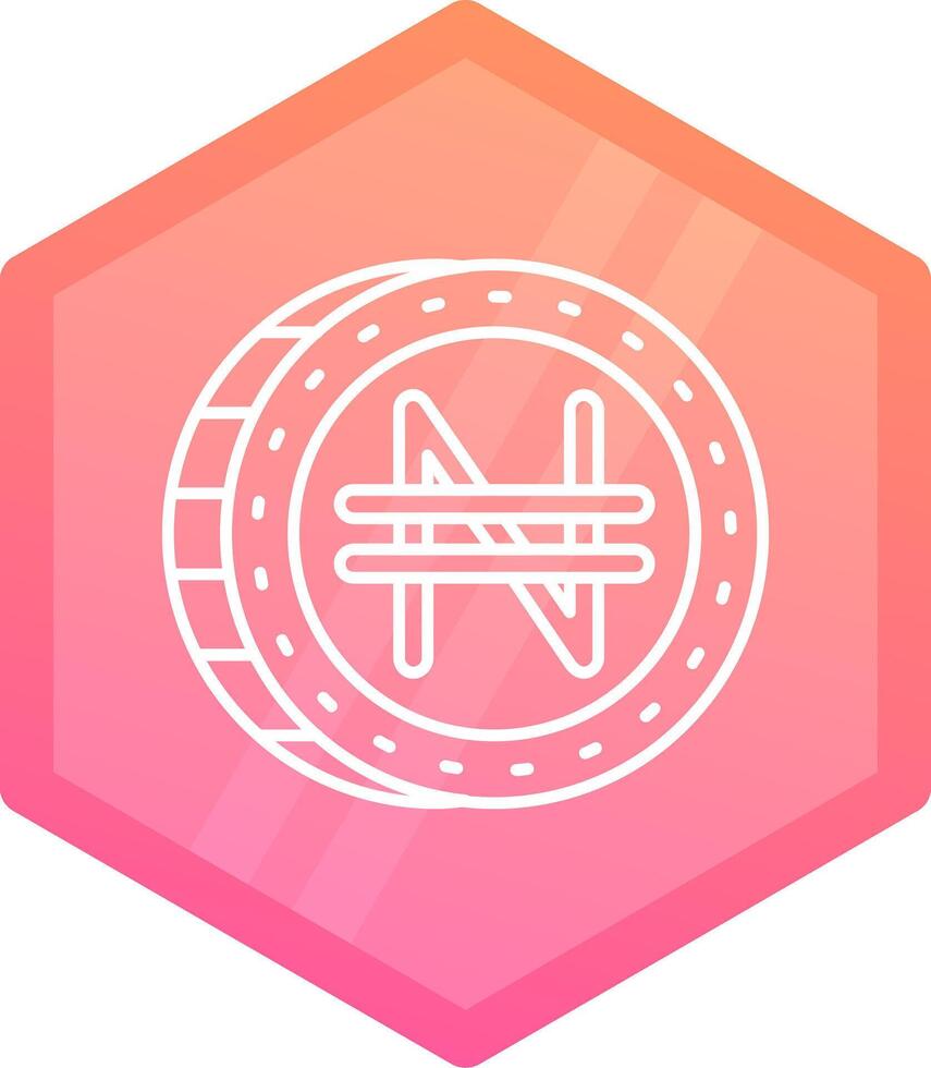 Namecoin Gradient polygon Icon vector