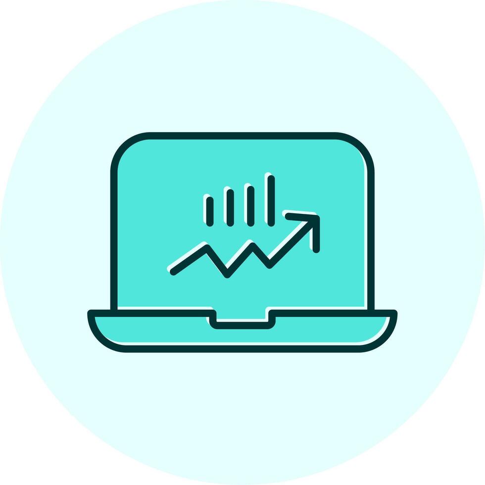 Stocks Monitoring Vecto Icon vector