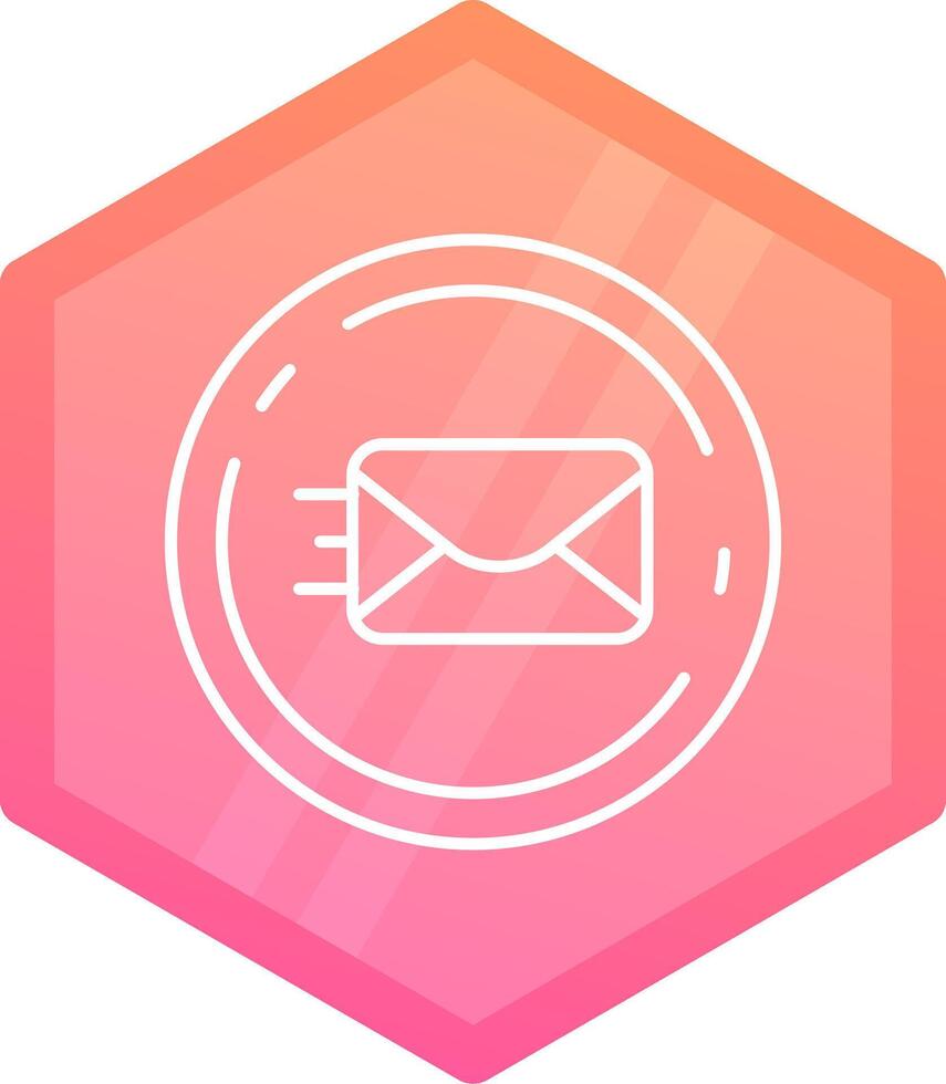 Send Gradient polygon Icon vector