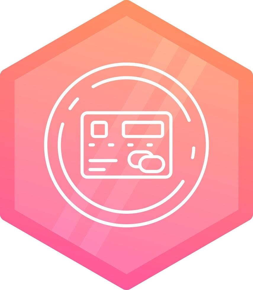 Pay Gradient polygon Icon vector