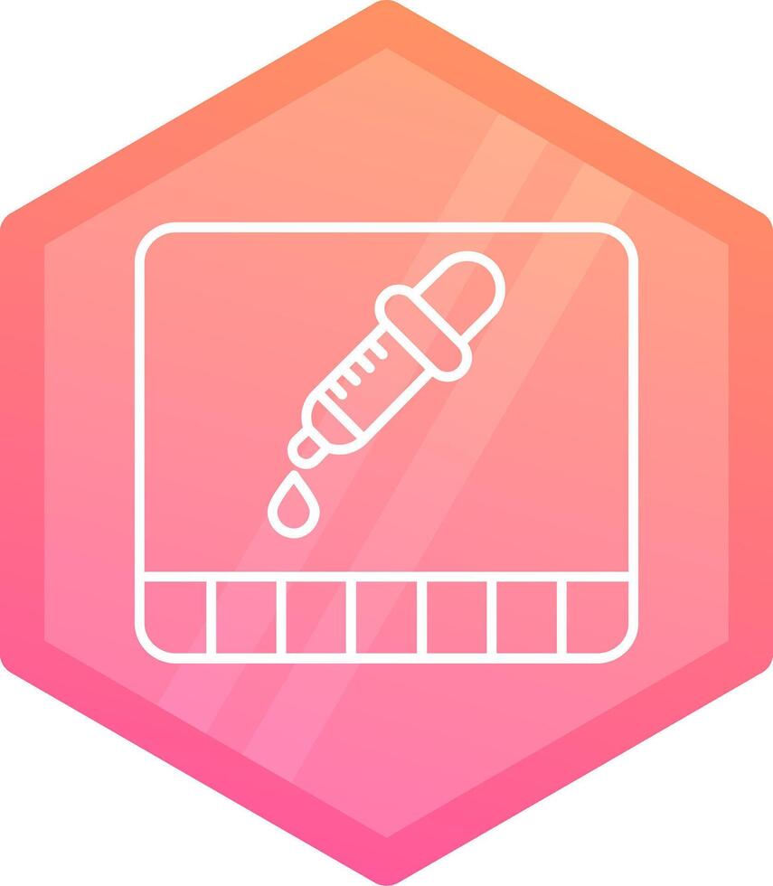 Dropper Gradient polygon Icon vector