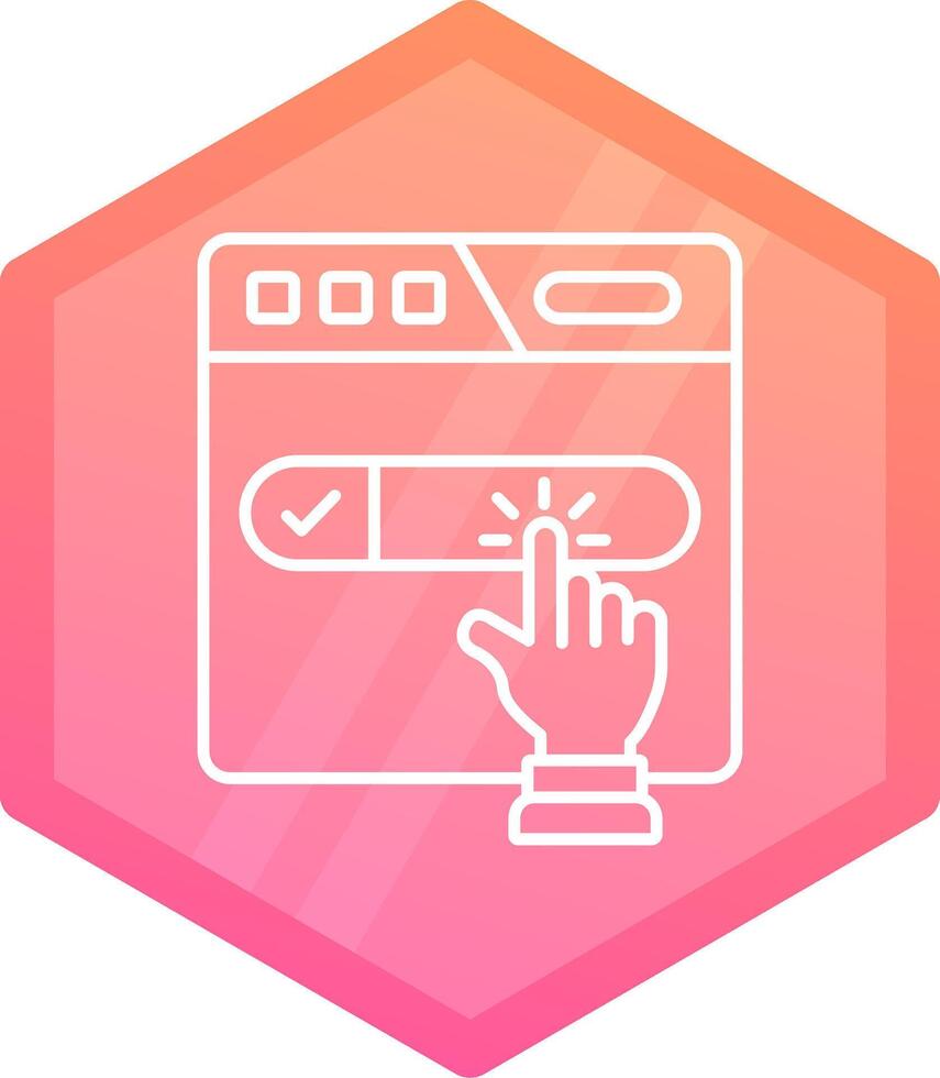 Subscribe Gradient polygon Icon vector