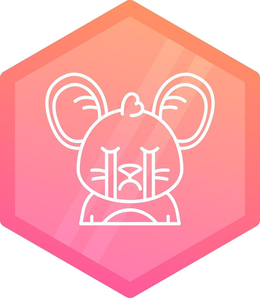 Cry Gradient polygon Icon vector