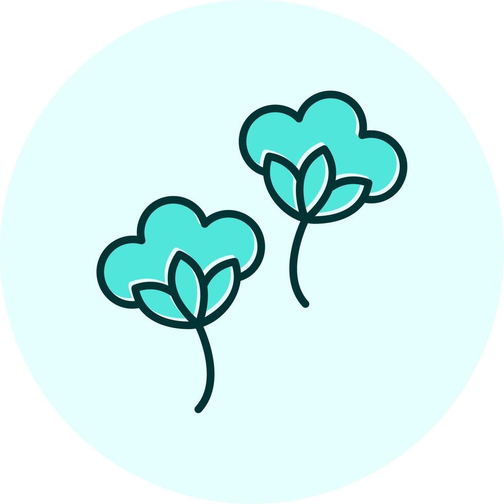 algodón flores vecto icono vector