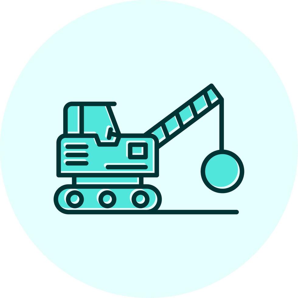 Demolition Truck Vecto Icon vector