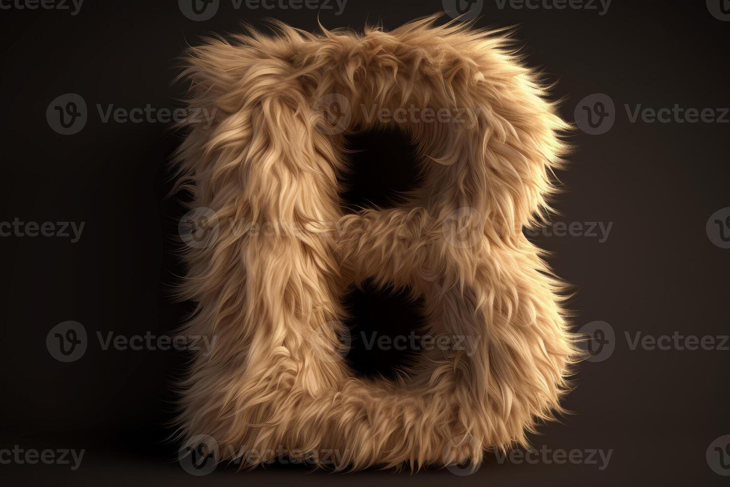 AI generated Letter b fur. Generate AI photo