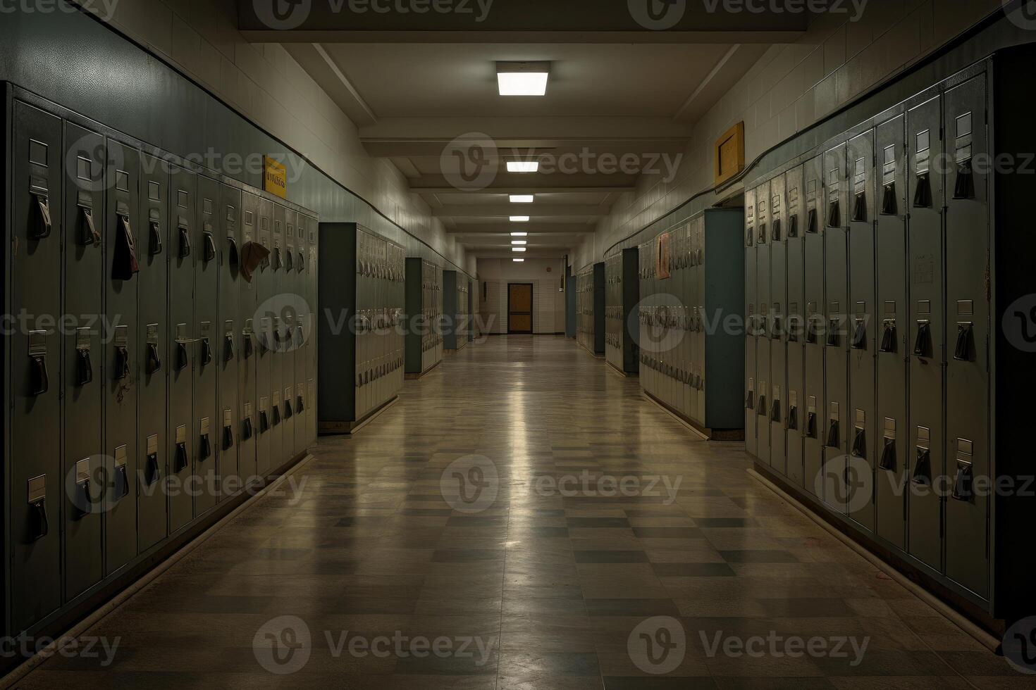 AI generated Durable row lockers. Generate Ai photo