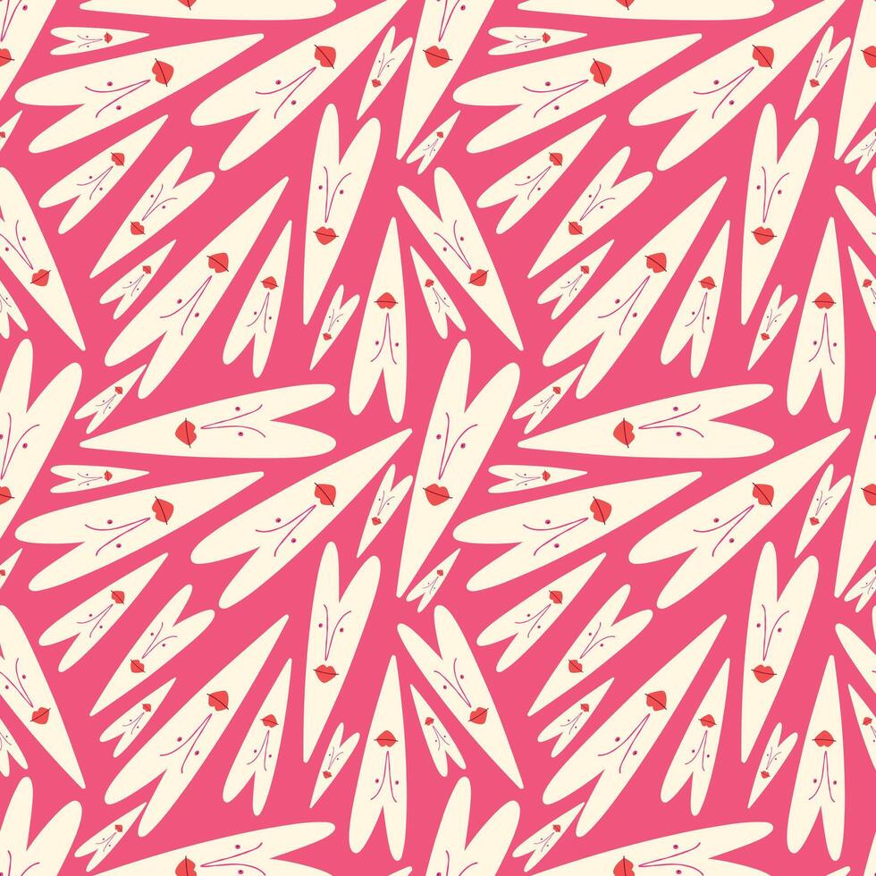 Valentine's Day pattern with colorful hearts vector