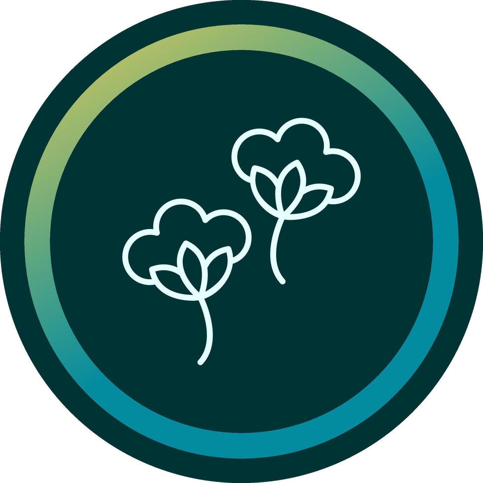 Cotton Flowers Vecto Icon vector