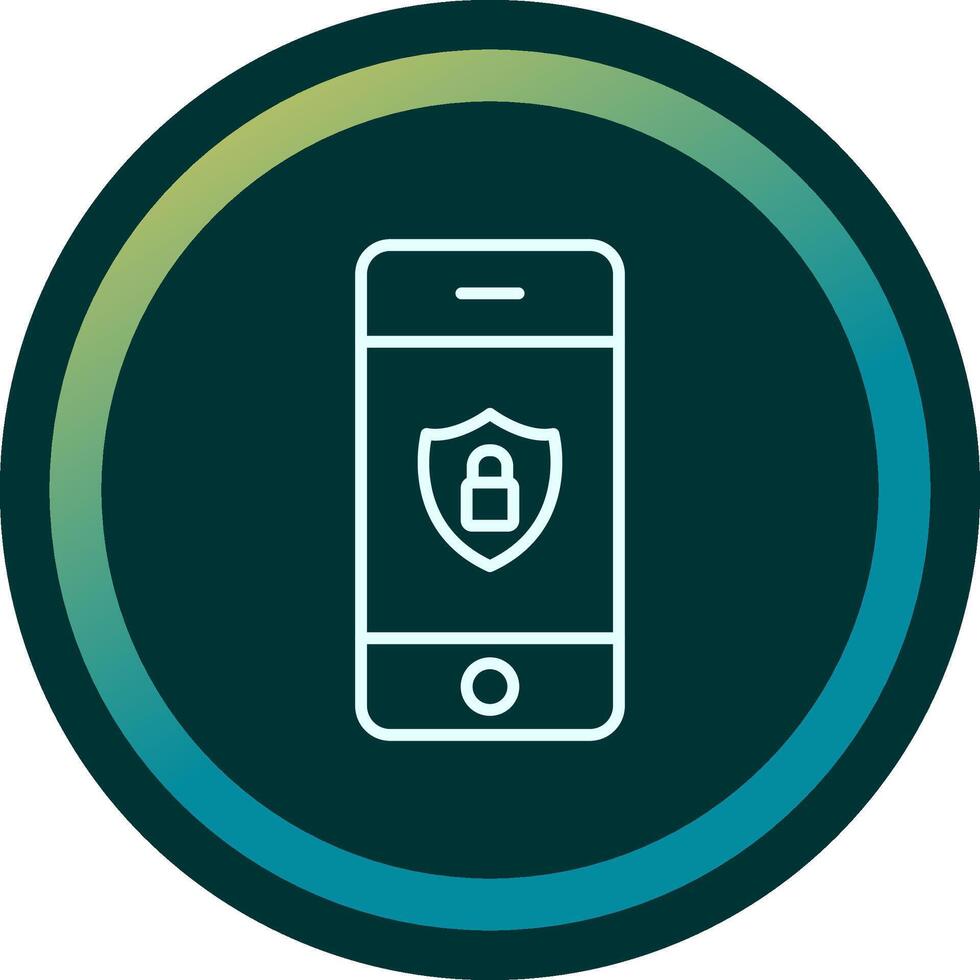 Mobile Security Vecto Icon vector