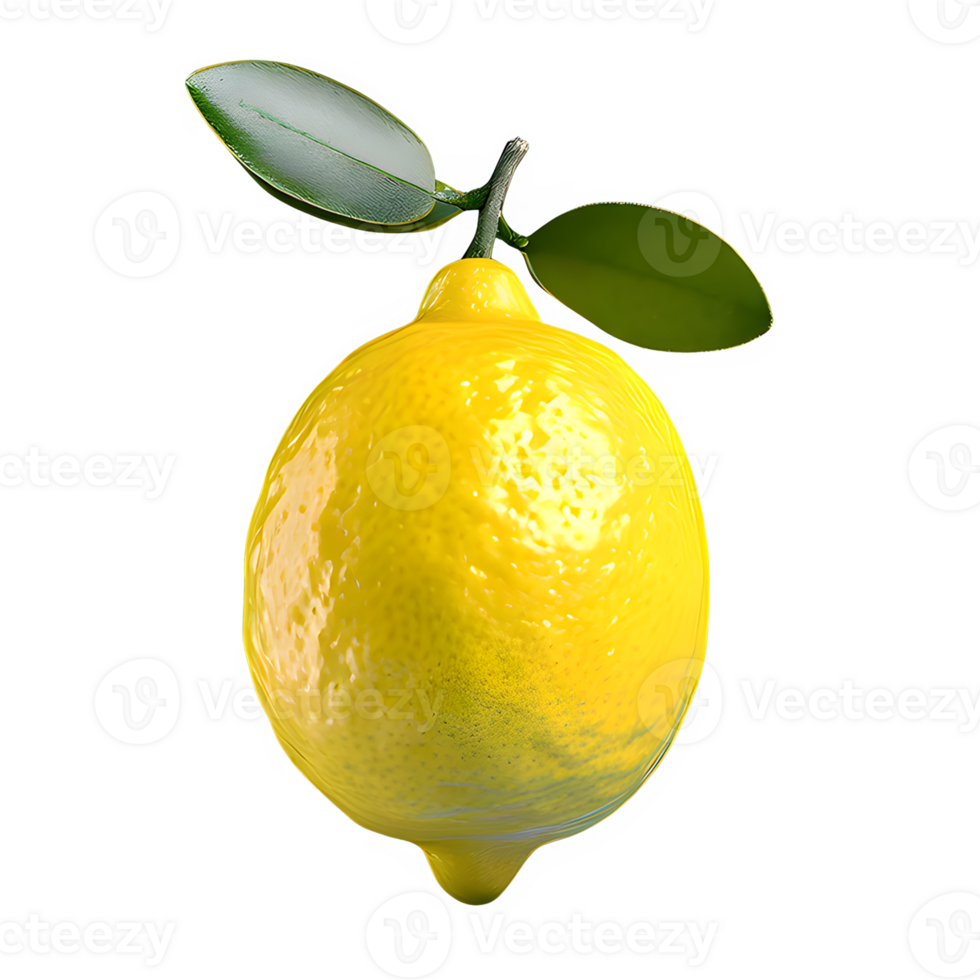AI generated Fresh lemon isolated on transparent background png