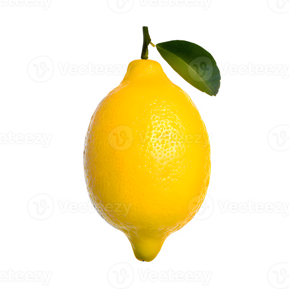 AI generated Fresh lemon isolated on transparent background png