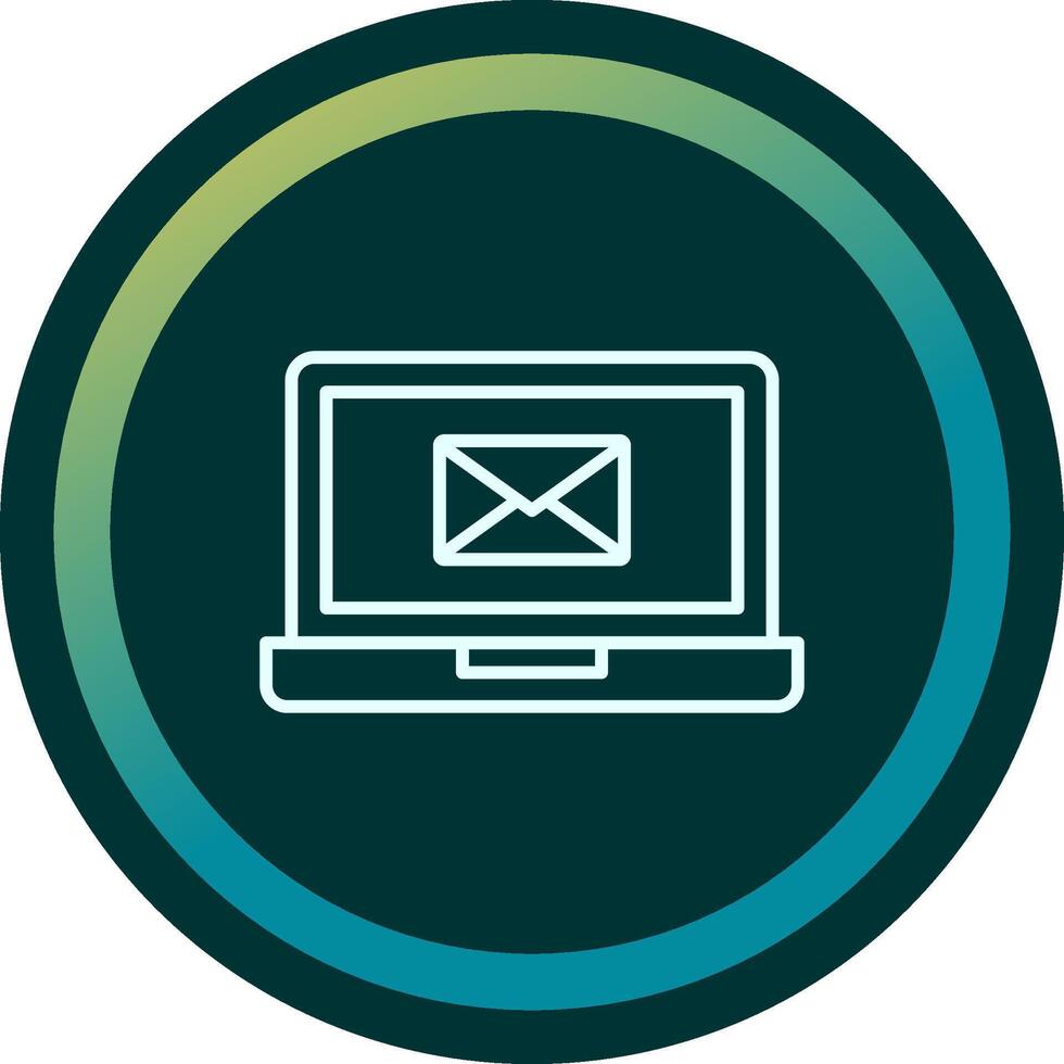 Email Laptop Vecto Icon vector