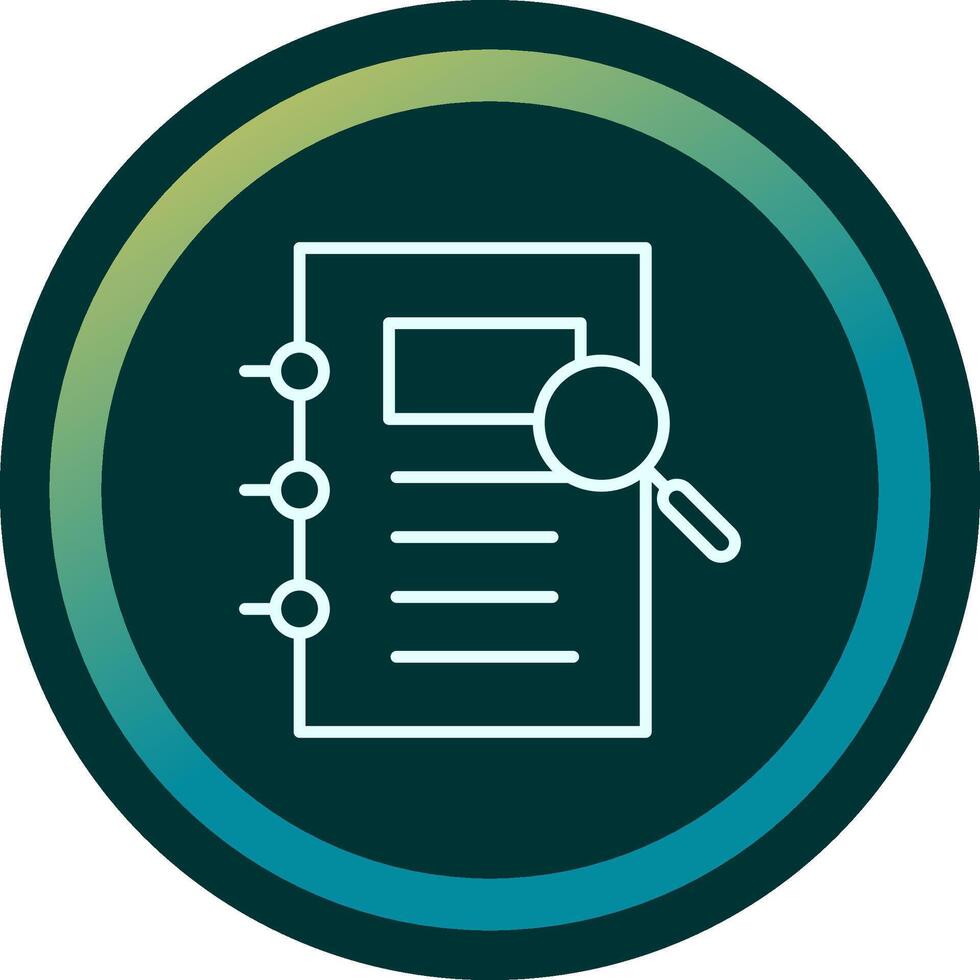 Notepad Search Vecto Icon vector