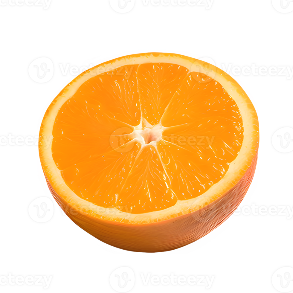 AI generated Sliced orange isolated on transparent background png