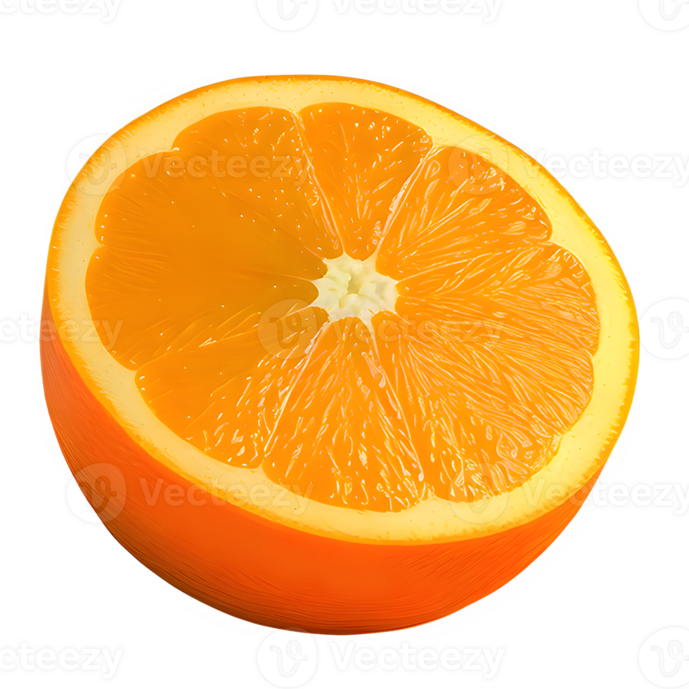 AI generated Sliced orange isolated on transparent background png