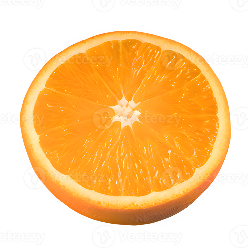 AI generated Sliced orange isolated on transparent background png