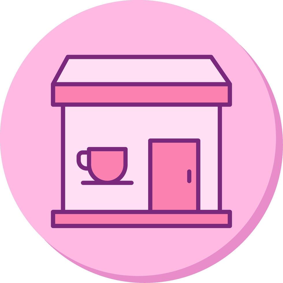 café tienda vecto icono vector