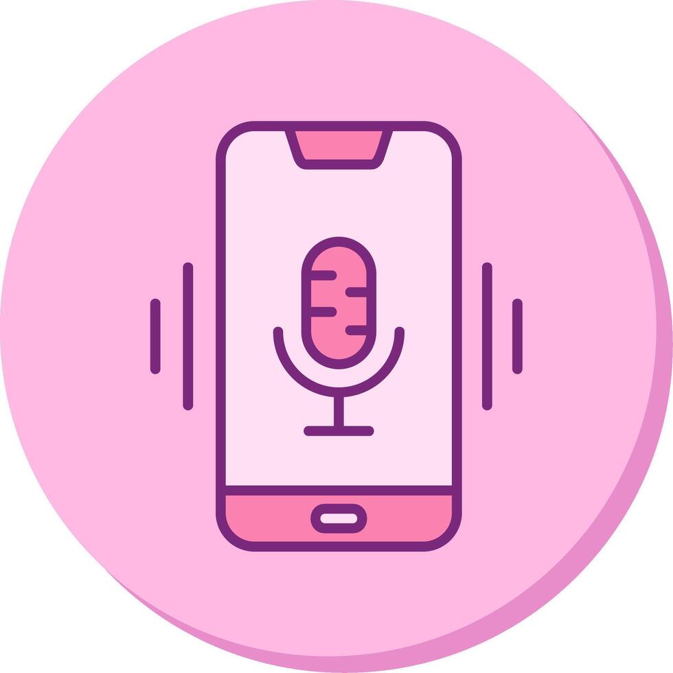 Mobile Voice Assistant Vecto Icon vector