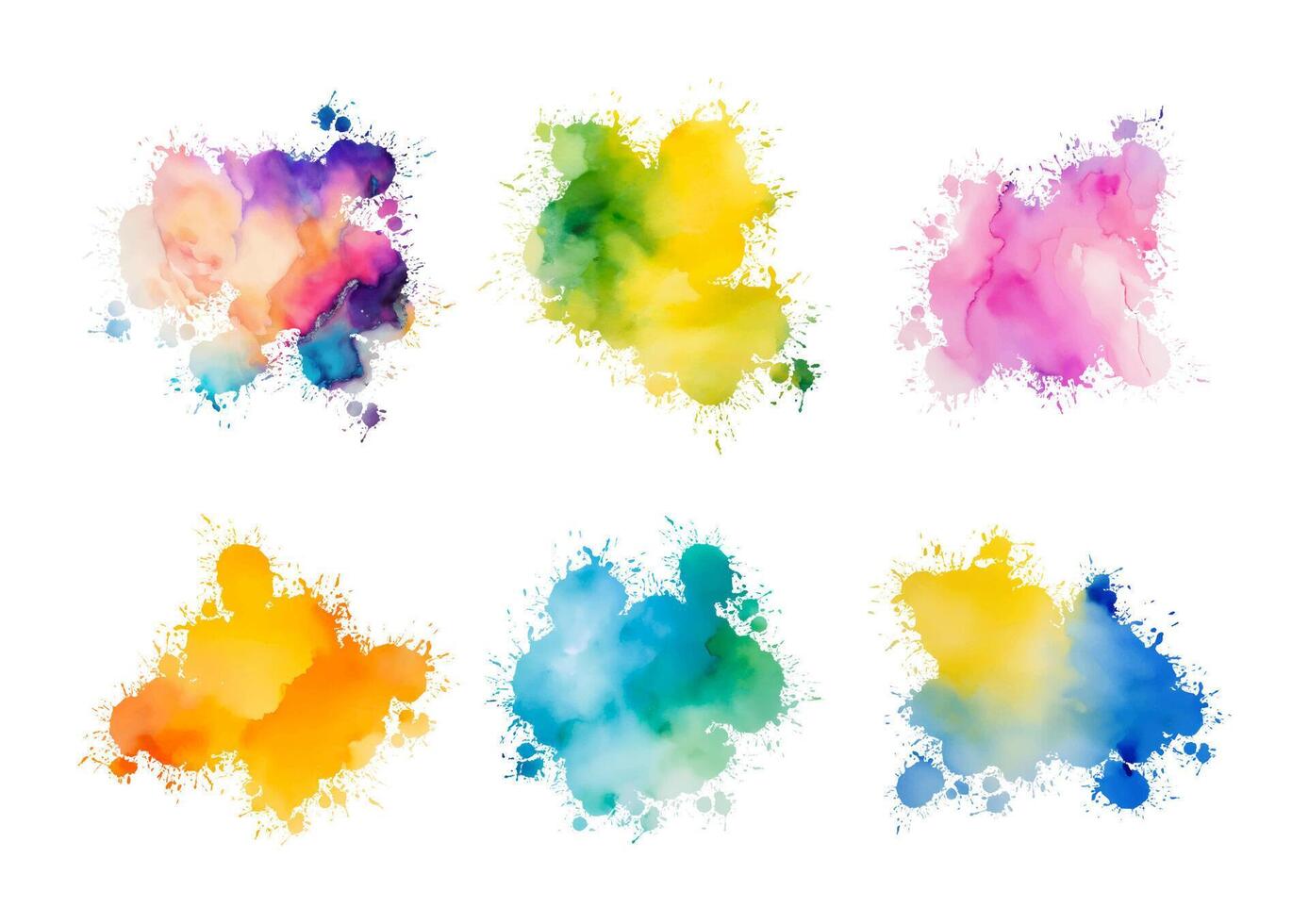 watercolor vector splashes. background for title and logo