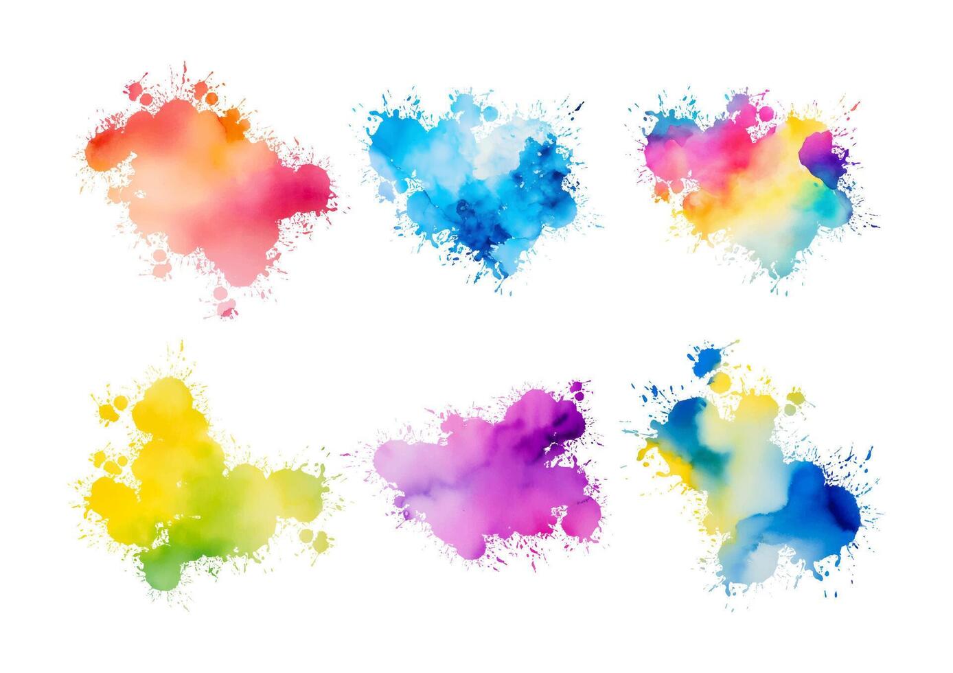 watercolor vector splashes. background for title and logo