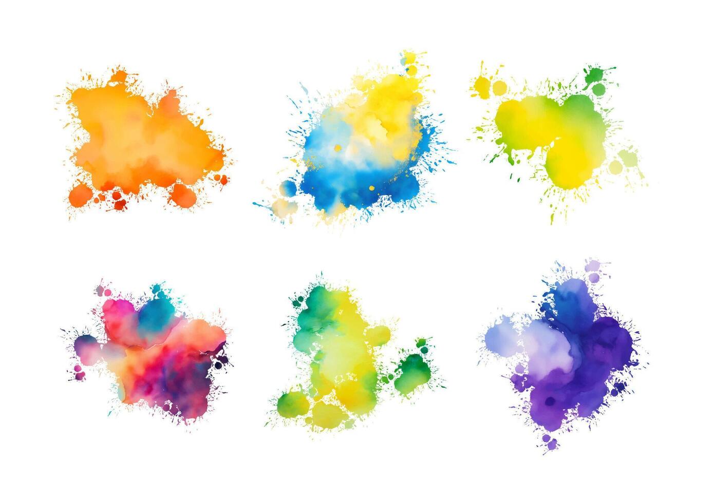 watercolor vector splashes. background for title and logo