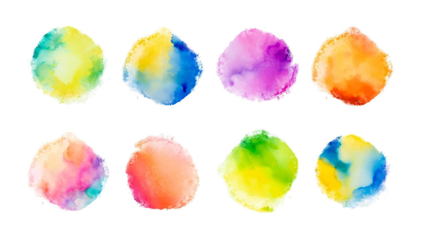 watercolor vector stain set. background for titles and logos