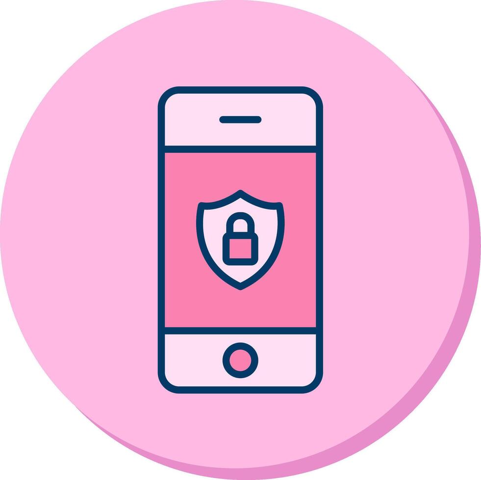 Mobile Security Vecto Icon vector