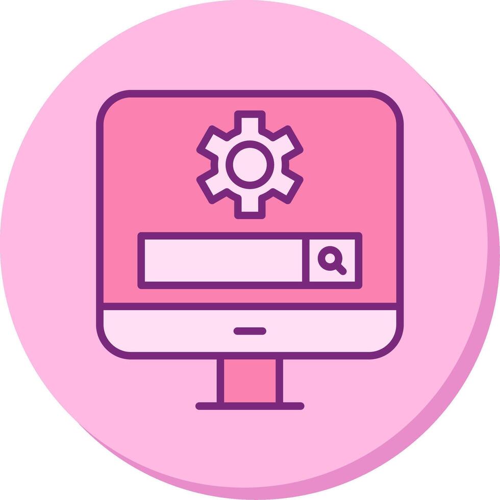 Computer Search Engine Vecto Icon vector