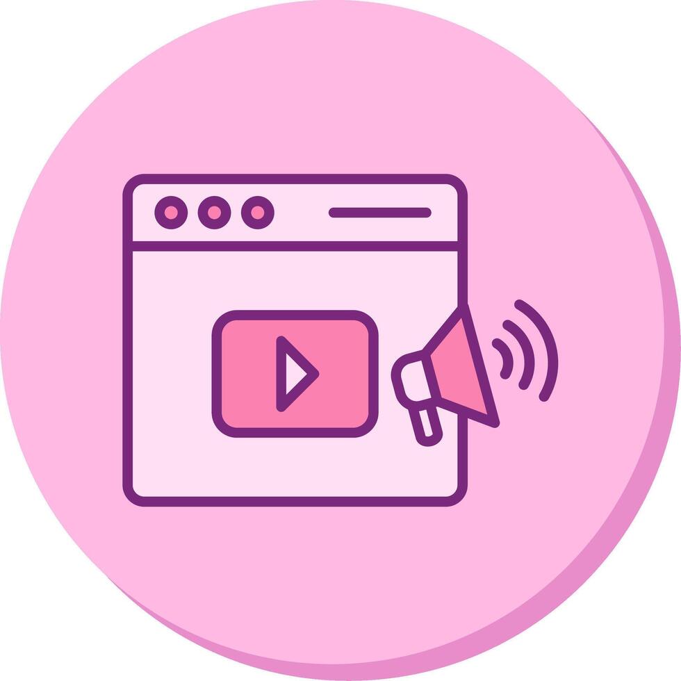 Video Marketing Vecto Icon vector