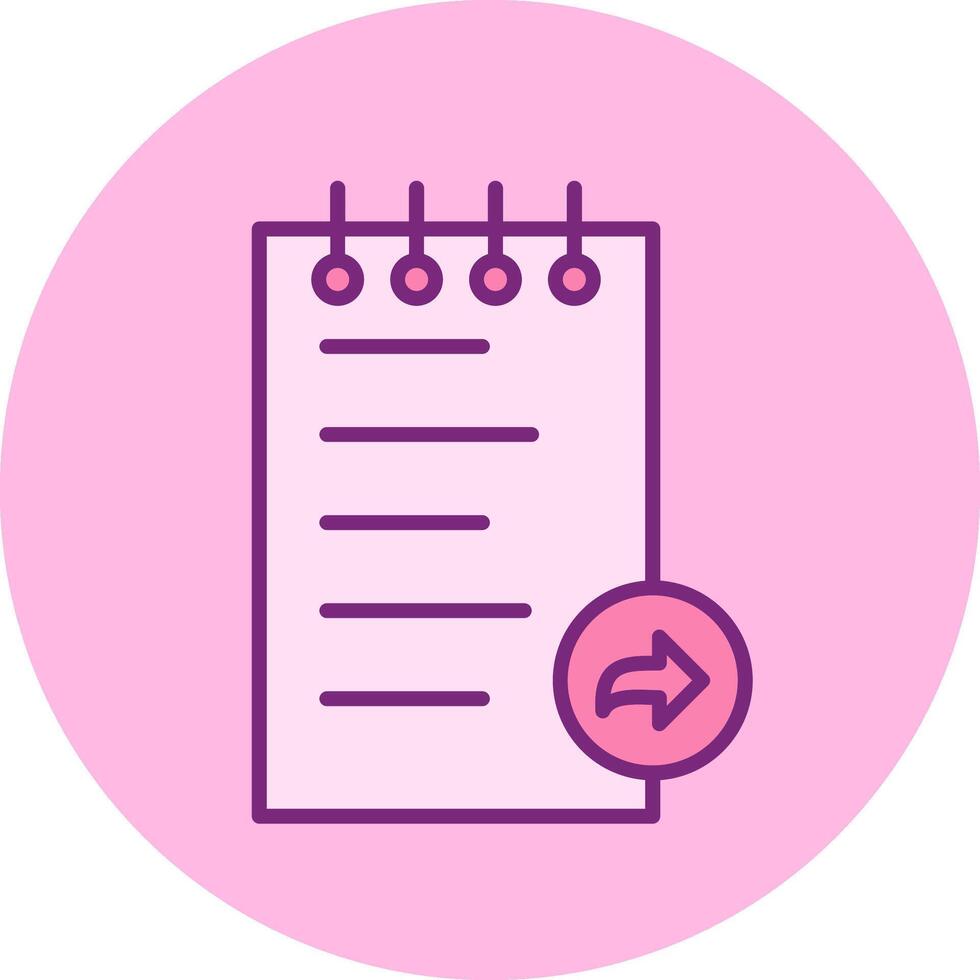 Notes Forward Vecto Icon vector