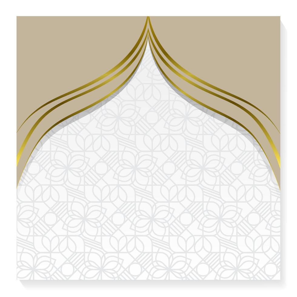 Luxury islamic background for wedding invitation or greeting card. Vector illustration.