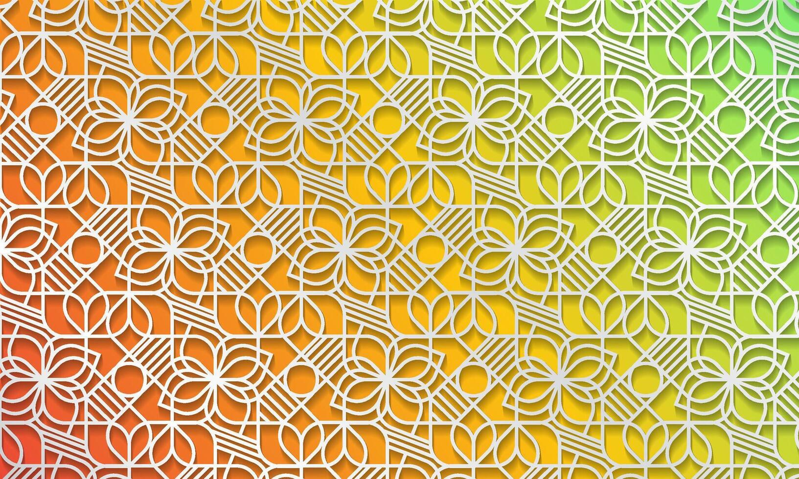Arabic pattern on colorful background. Vector illustration for your design.