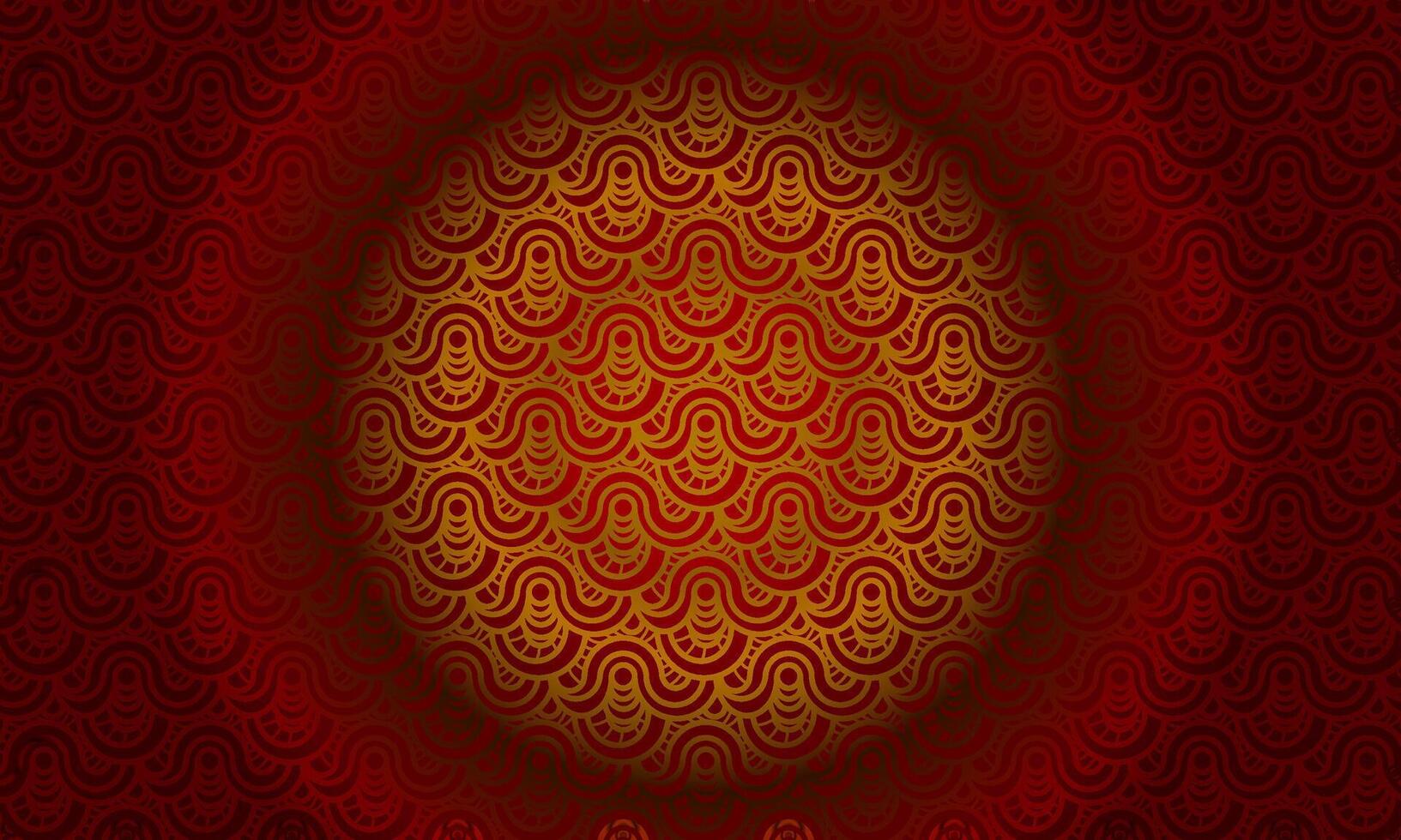chinese  pattern red gold vector background