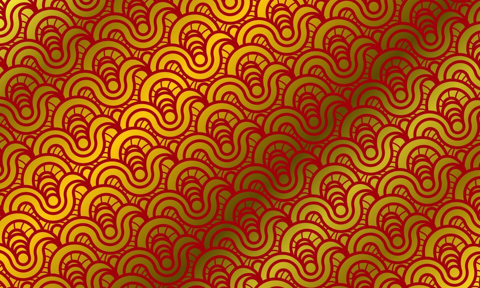 Golden  pattern with swirls and curls. Vector illustration for your design.