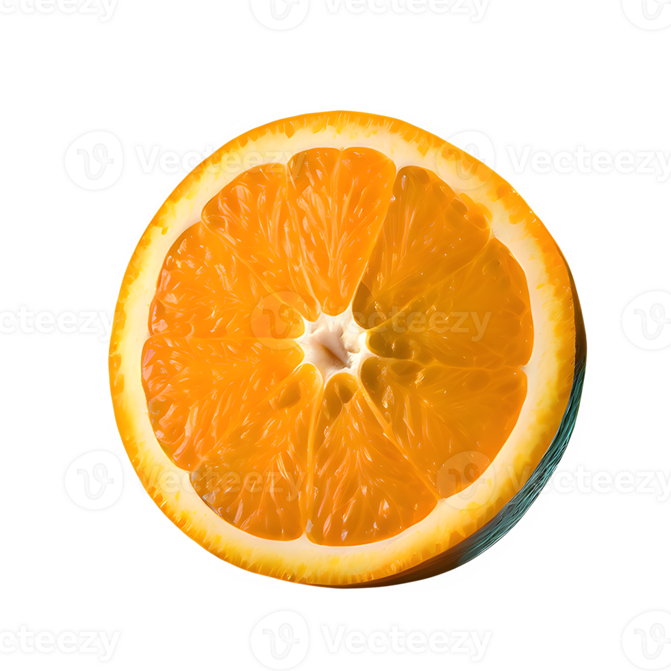 AI generated Sliced orange isolated on transparent background png