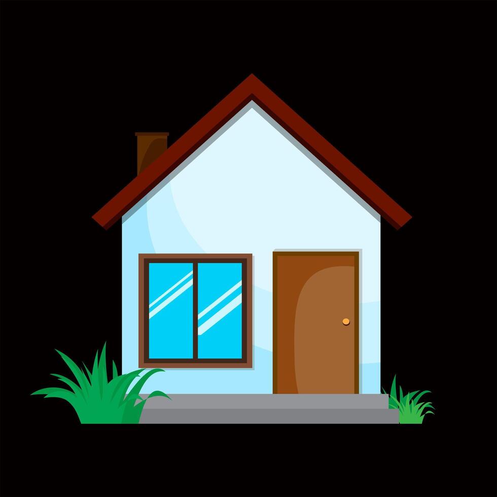 House icons. House Vector Art Design illustration on a black background. Home icon image.