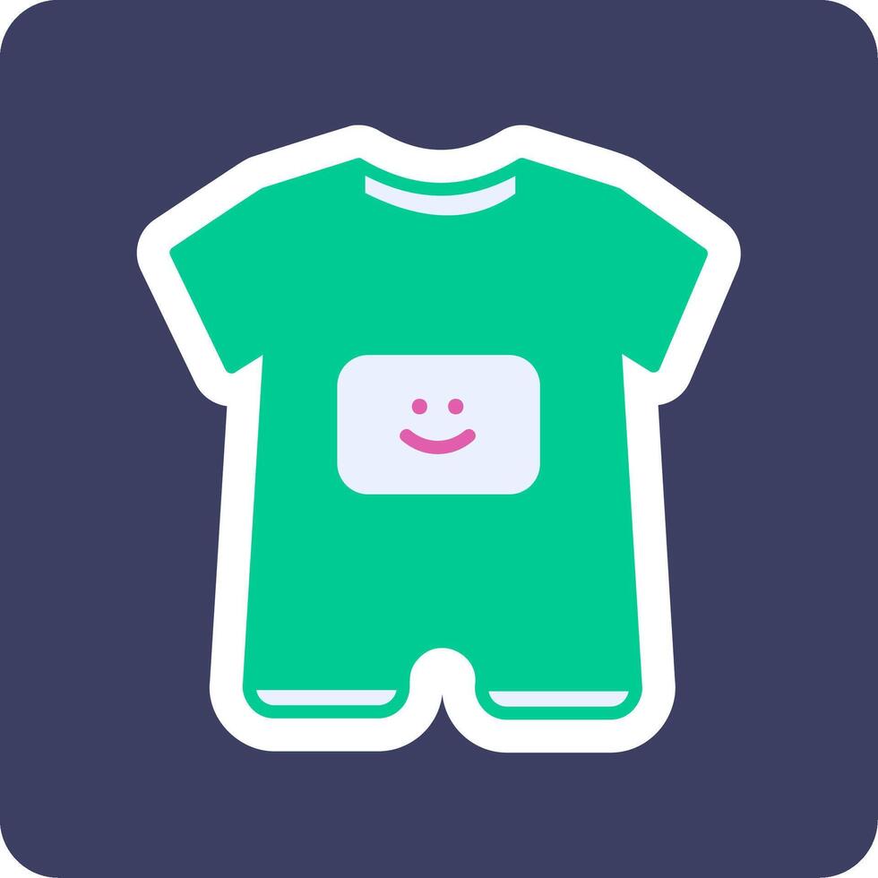 Baby Boy Outfit Vecto Icon vector