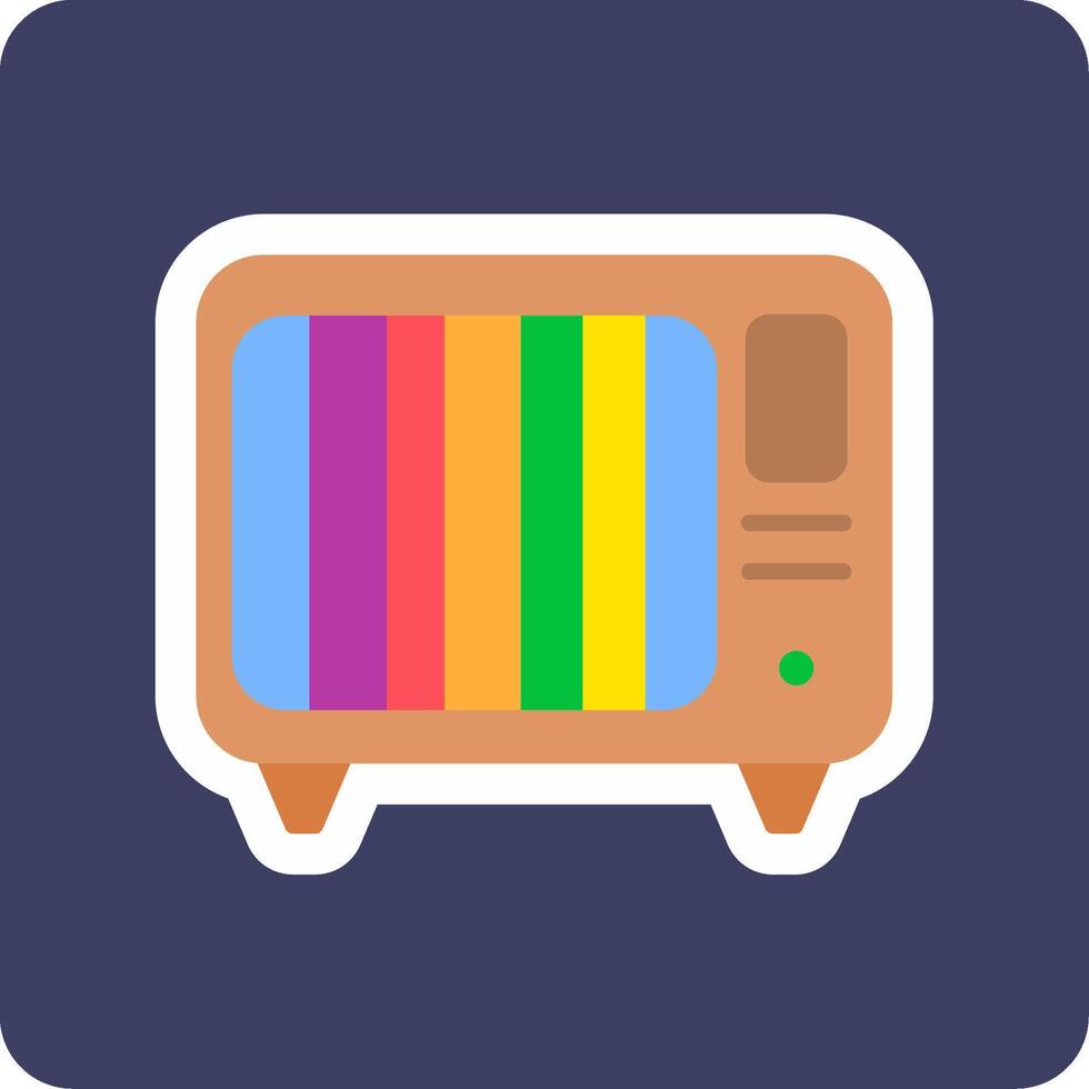 Old Tv Vector Icon