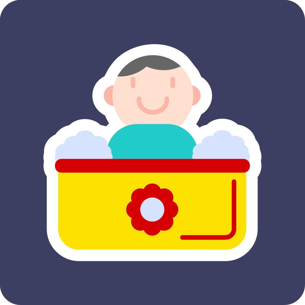 Baby Bath Vecto Icon vector