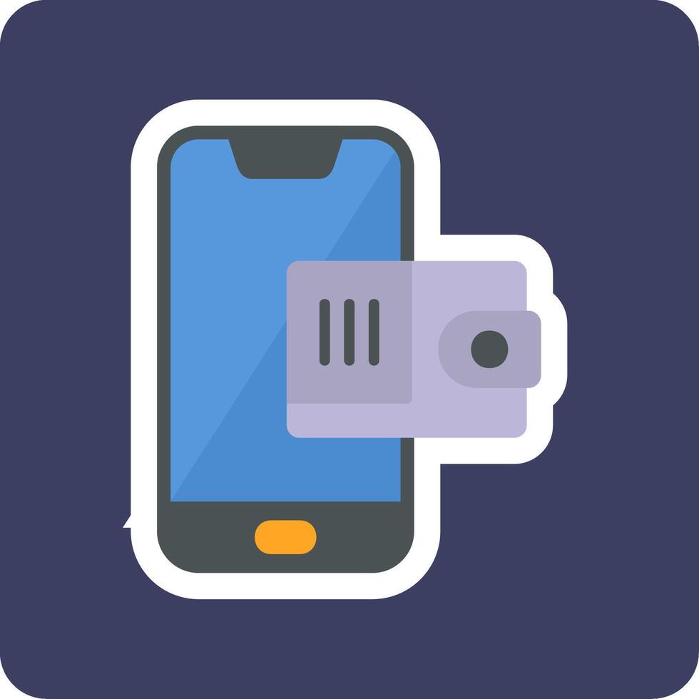 Mobile Wallet Vecto Icon vector