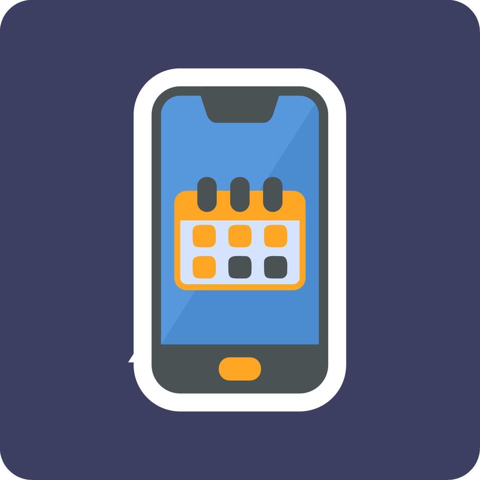Smartphone Calendar Vector Icon