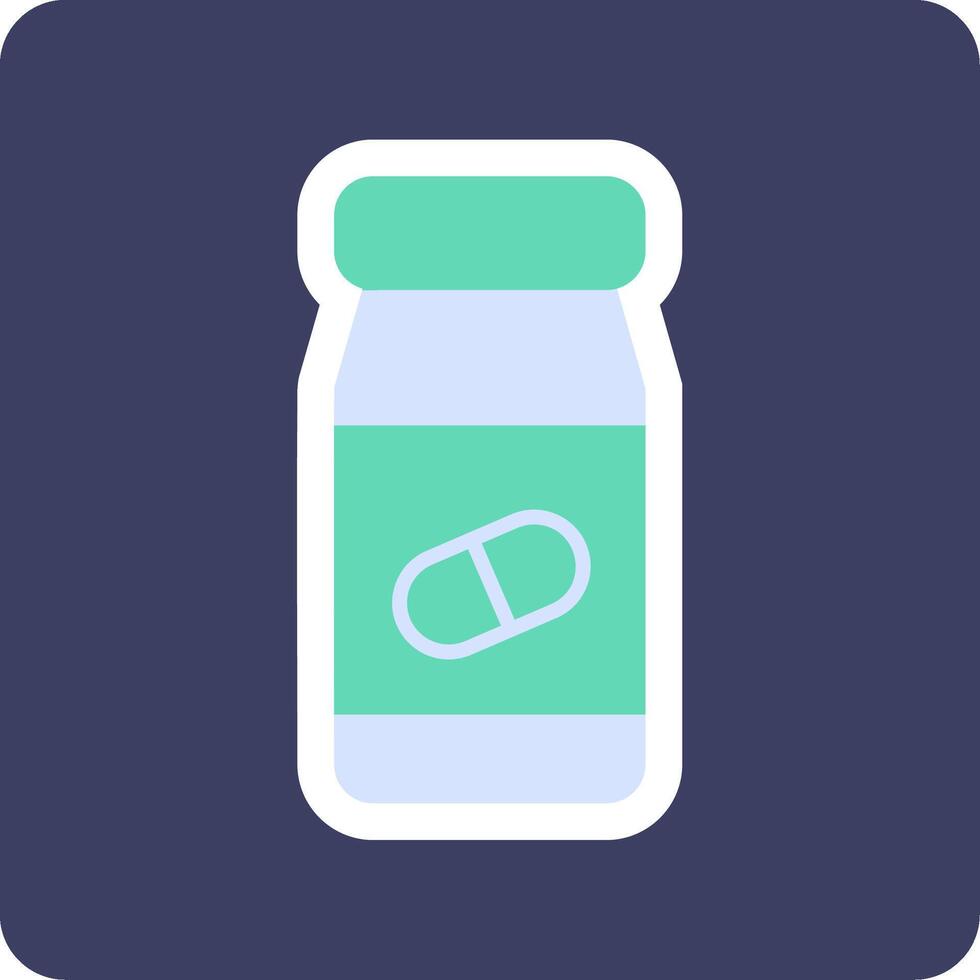 Pills Bottle Vecto Icon vector