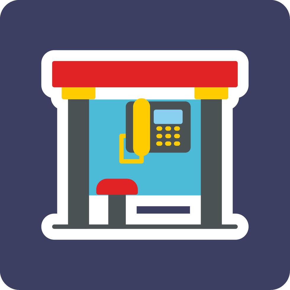 Telephone Box Vecto Icon vector