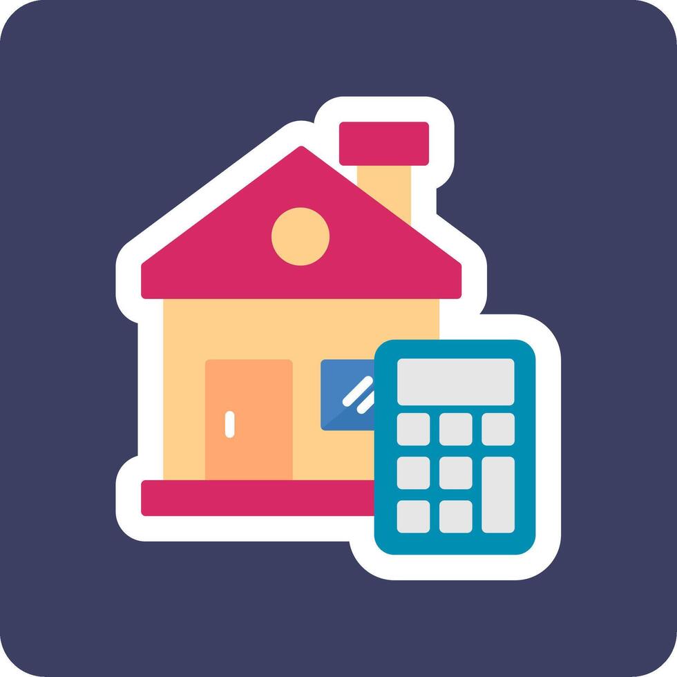 House Cost Calculator Vector Icon