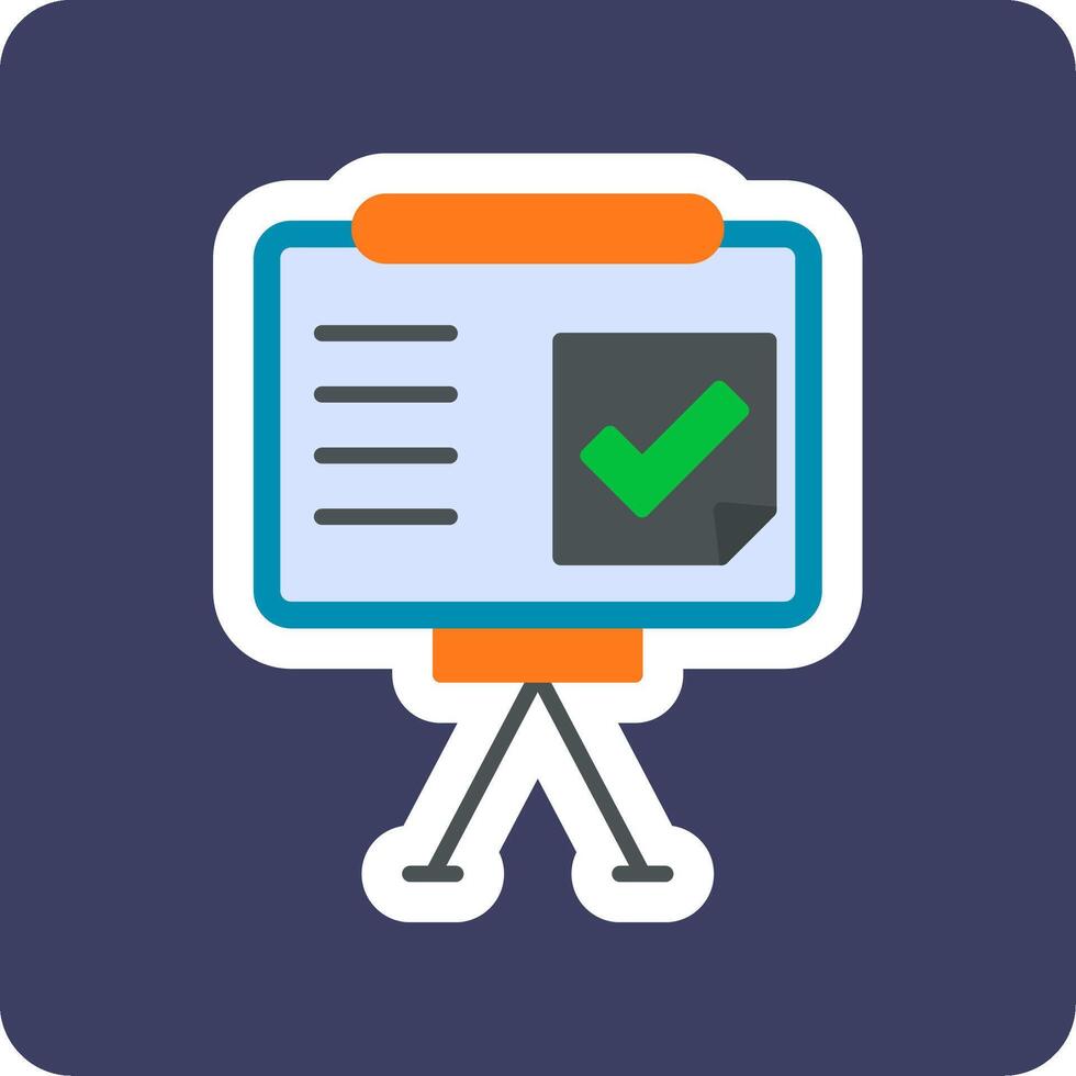 Presentation Completed Vecto Icon vector