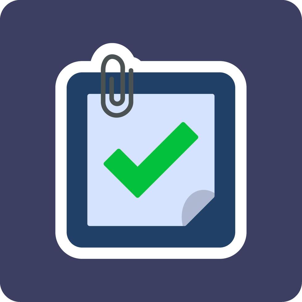 Planner Completed Vecto Icon vector