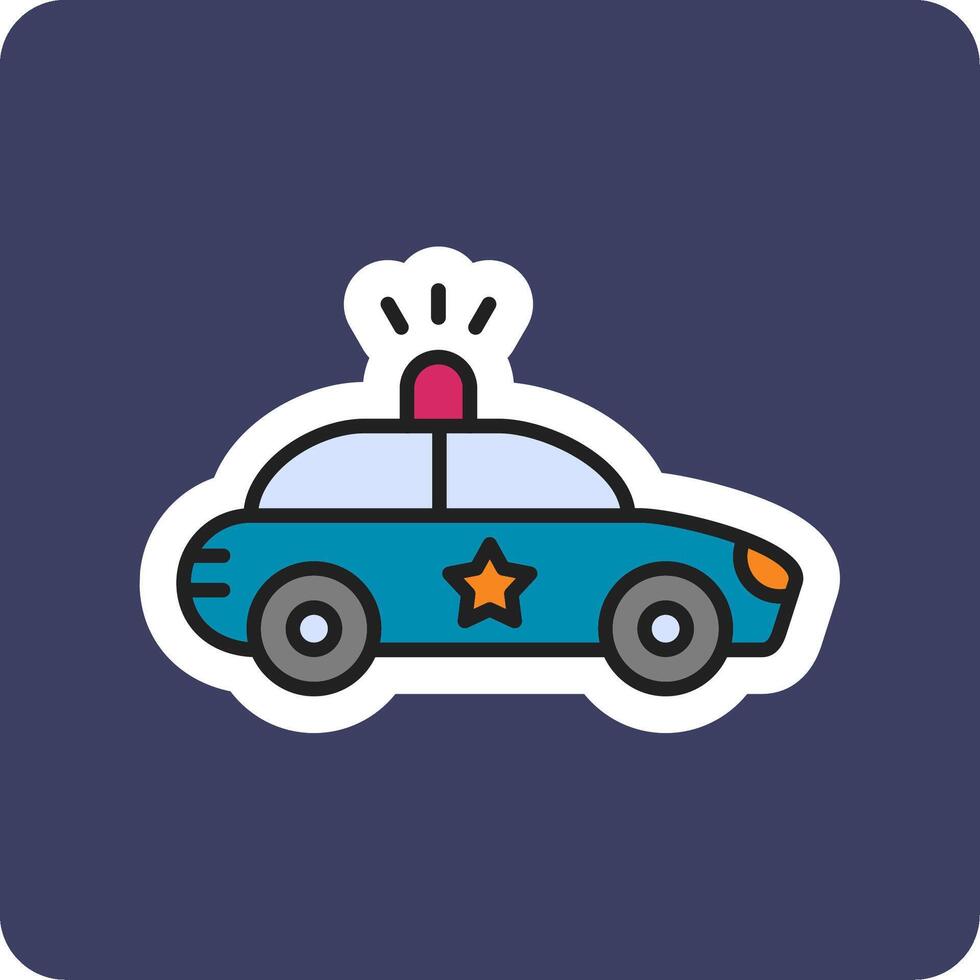 Police Car Vecto Icon vector