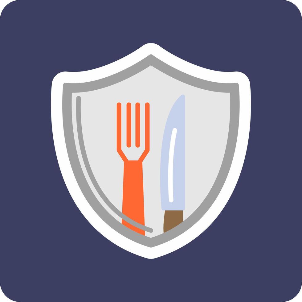 Cutlery Shield Vecto Icon vector